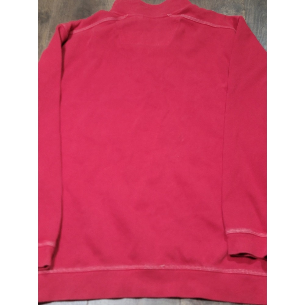 Tommy Bahama Mens 3XT Red 1/4 Zip Ribbed Cotton Pullover Marlin Logo Sweatshirt - Picture 11 of 12
